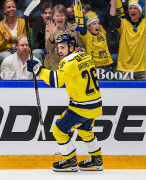Erik Brännström of Sweden celebrates