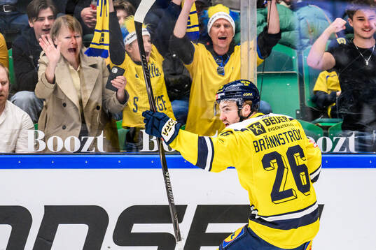 Erik Brännström of Sweden celebrating