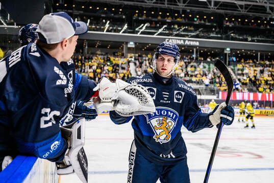 Sami Päivärinta of Finland celebrates