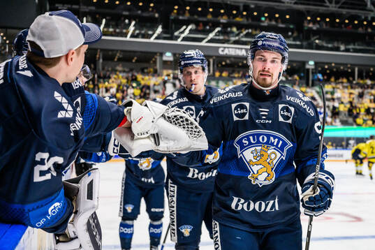Mikael Seppälä of Finland celebrates