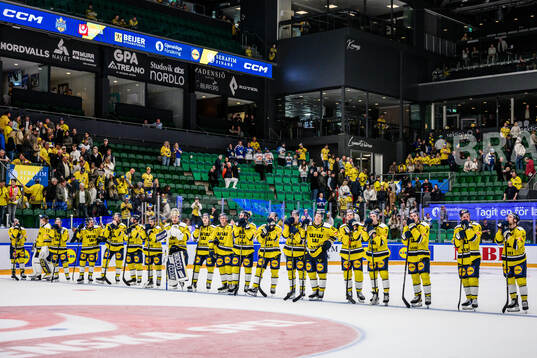 Swedens players looks dejected