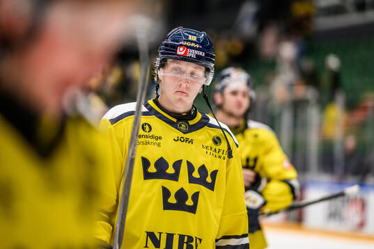 Simon Holmström of Sweden looks dejected