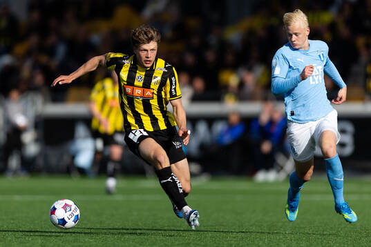 Häckens Gustav Lindgren och Malmö FFs Otto Rosengren