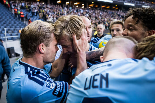 Djurgårdens Bo Hegland jublar