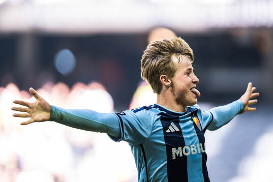 Djurgårdens Bo Hegland jublar
