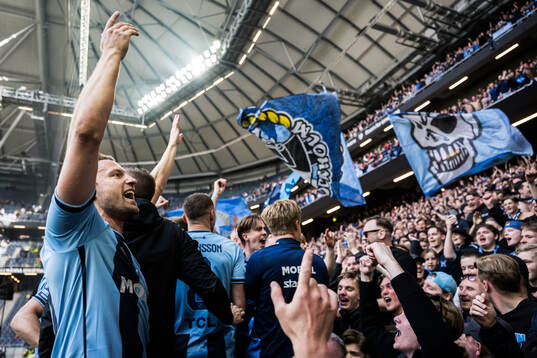 Djurgårdens Daniel Stensson jublar