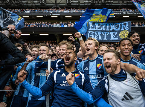 Djurgårdens Leon Hien, Oskar Fallenius och Jacob Une