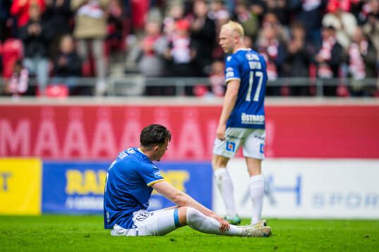 Halmstads Pascal Gregor och André Boman deppar