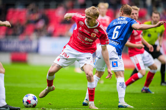 Kalmars Rony Jansson och Halmstads Joel Allansson