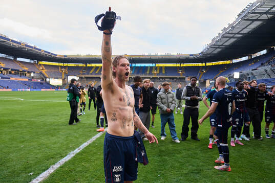 BRØNDBY, DANMARK - 10. MAJ 2026:  AGF spillerne Felix