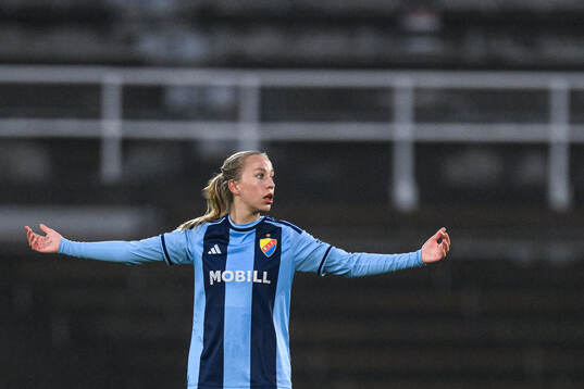 Djurgårdens Sara Eriksson reagerar