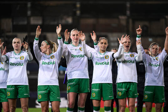 Hammarbys Elin Sørum, Stina Lennartsson, Emilie Bragstad,
