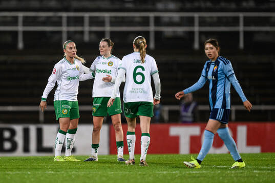 Hammarbys Stina Lennartsson, Sofia Reidy och Elin Sørum