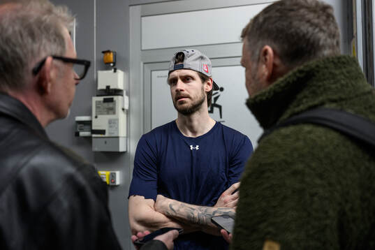 Oliver Ekman-Larsson of Sweden speaks to media