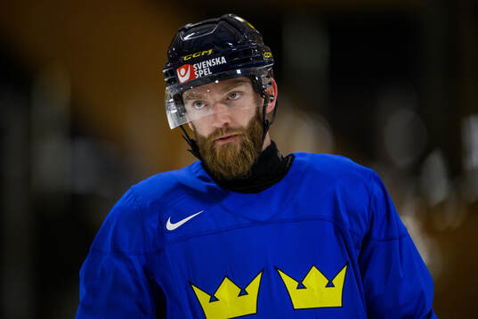 Mattias Ekholm of Sweden at a practice session