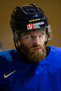 Mattias Ekholm of Sweden at a practice session