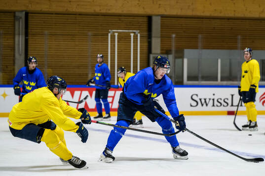 Simon Holmström of Sweden at a practice session