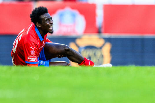 Helsingborgs Daouda Amadou reagerar
