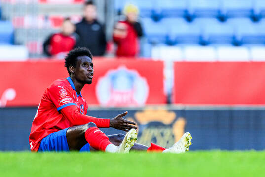 Helsingborgs Daouda Amadou reagerar