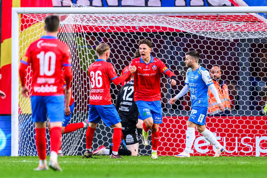 Helsingborgs Lino Wernberg Hyppänen jublar