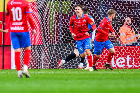 Helsingborgs Lino Wernberg Hyppänen jublar