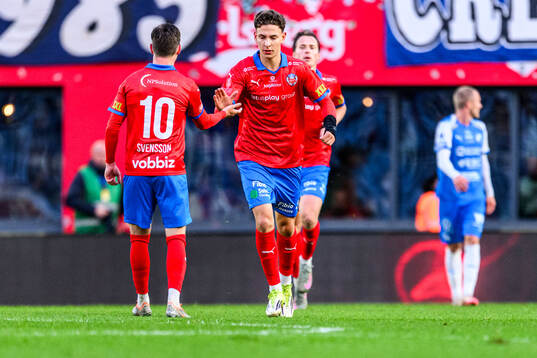 Helsingborgs Lino Wernberg Hyppänen jublar
