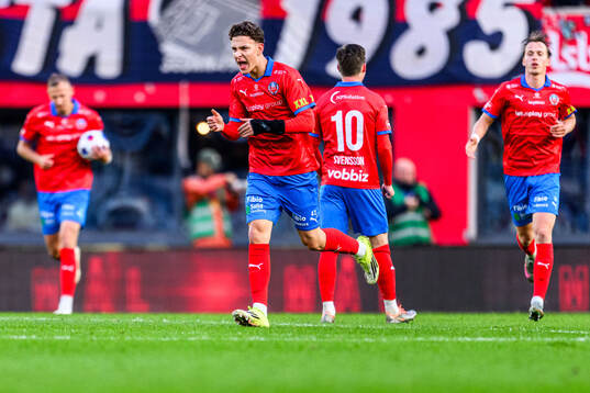 Helsingborgs Lino Wernberg Hyppänen jublar