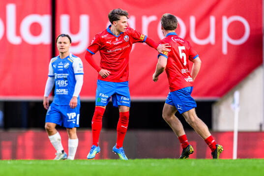 Helsingborgs Lucas Landgren Persson jublar