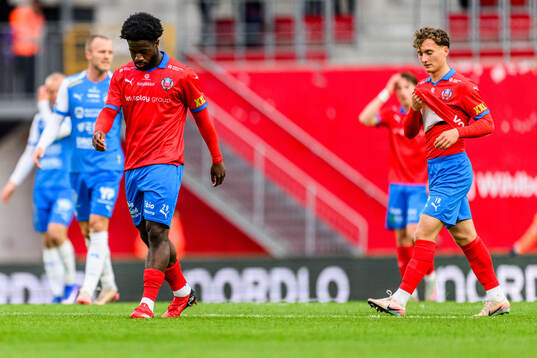 Helsingborgs Kevin Nyarko och Casper Ljung Hofvendahl deppar