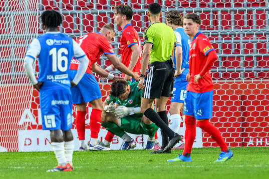 under fotbollsmatchen i Superettan mellan Helsingborg och