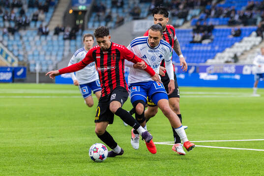 Nordic Uniteds Aziz Harabi och IFK Norrköpings Moutaz