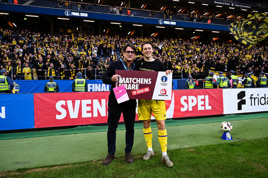 Svenska Spel delar ut matchens lirare till Mjällbys Elliot