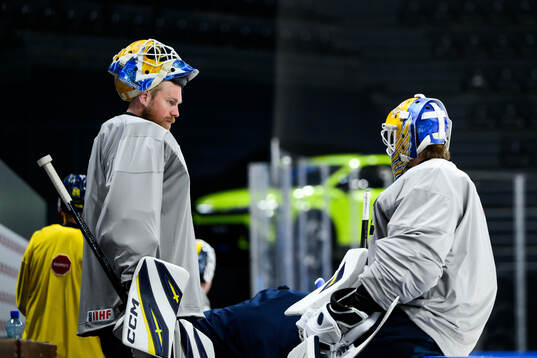 goaltender Magnus Hellberg and goaltender Arvid Söderblom
