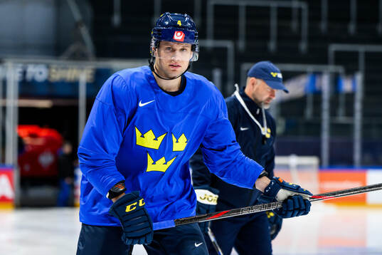 Jacob Larsson of Sweden at a practice session