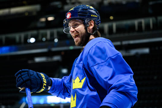 Oliver Ekman-Larsson of Sweden at a practice session