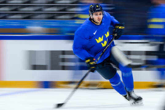 Linus Karlsson of Sweden at a practice session