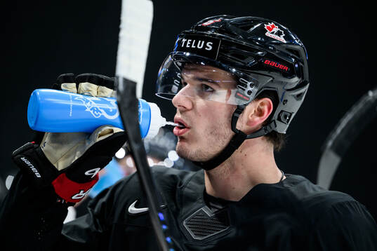 Sam Dickinson of Canada at a practice session