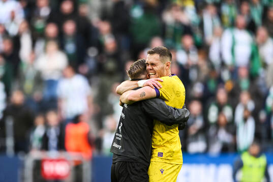 Mjällbys Jacob Bergström jublar