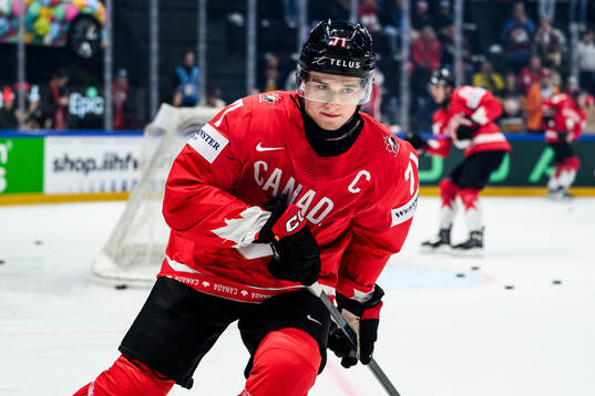 Dylan Holloway of Canada