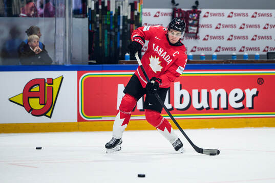 Macklin Celebrini of Canada