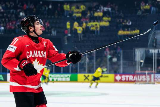 Macklin Celebrini of Canada