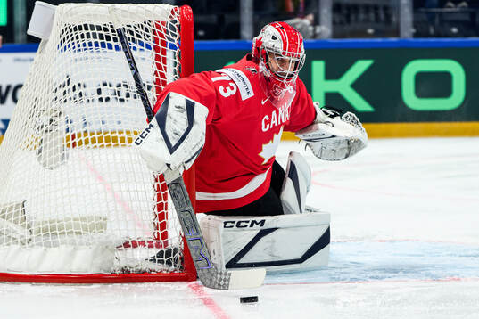 Goaltender Jet Greaves of Canada