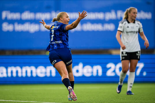 Mathea Berg-Solemdal of Stabæk celebrates