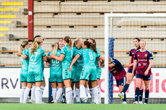 Kristianstads Elisa Lana Sigurjonsdottir jublar med