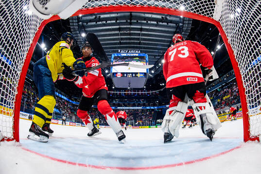 Viggo Björck of Sweden and Darnell Nurse of Canada