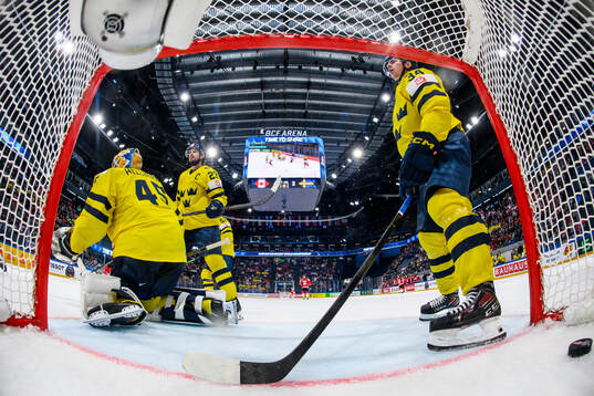 goaltender Magnus Hellberg, Oliver Ekman-Larsson and Albert