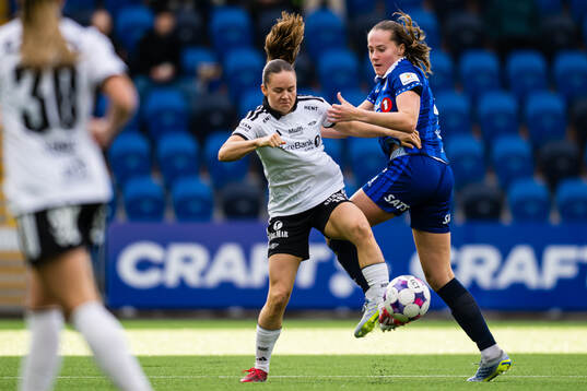 Rebecka Wanvik Holum of Rosenborg and Mille Helland Flø of