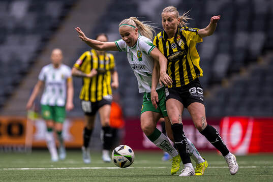 Hammarbys Stina Lennartsson och Häckens Stine Sandbech