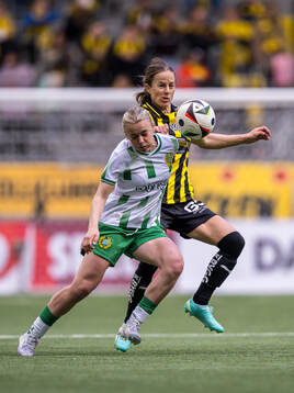 Hammarbys Mari Nyhagen och Häckens Aivi Luik