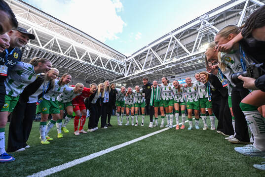 Hammarbys spelare jublar